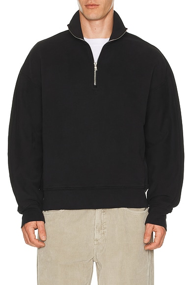 AGOLDE Idris Quarter Zip Sweater in Black