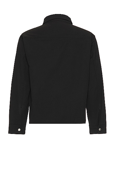 Shop Agolde Atlas Zip Shirt In Black