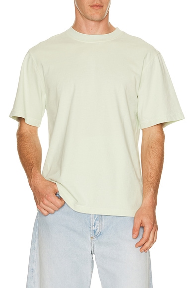 AGOLDE Asha Mock Neck Tee in Mint Cream