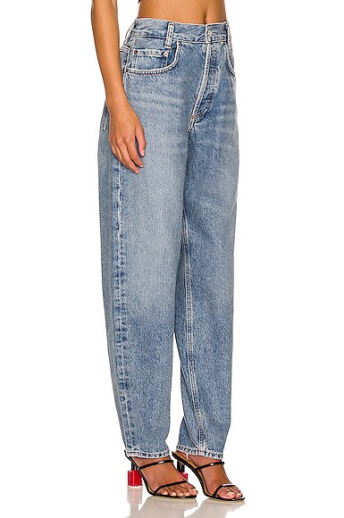 agolde darted balloon baggy tapered jeans
