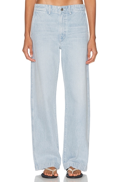 AGOLDE X Maria McManus Trouser Wide Leg in Washed Pale Indigo