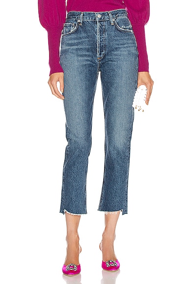 AGOLDE Riley High Rise Straight Crop in Disguise | FWRD