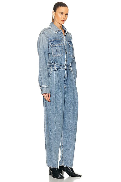 Shop Agolde Silka Jumpsuit In Rival