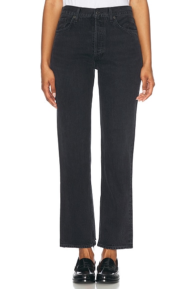AGOLDE Lana Mid Rise Straight Jeans in Conduct