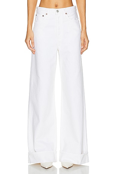 Dame High Rise Wide Leg in White