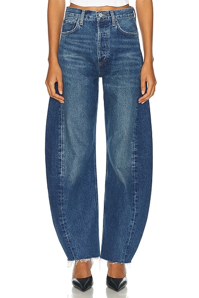 Luna Pieced High Rise Curved Taper