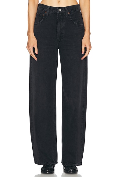 AGOLDE Low Curve Wide Leg in Black Tar