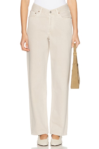 AGOLDE V-waist Baggy in Scone