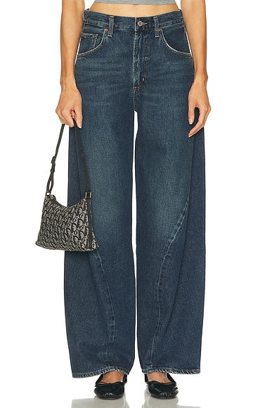 AGOLDE Twist Wide Leg Jeans in Nexus