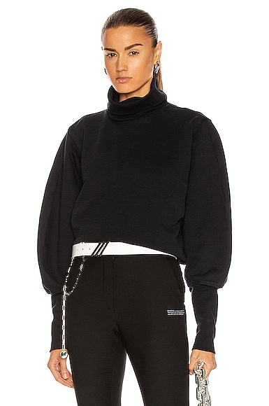 AGOLDE Extended Rib Sweatshirt in Black