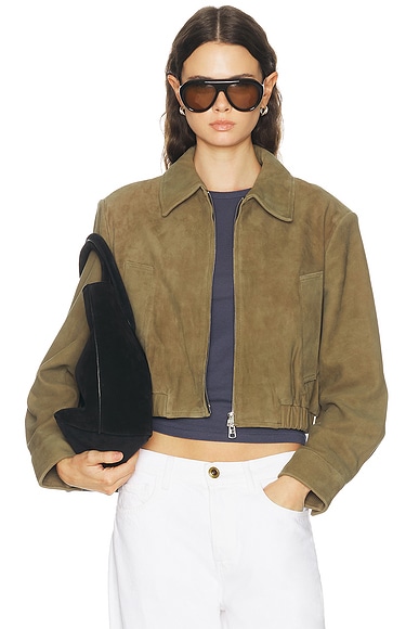 Nahla Cropped Suede Jacket