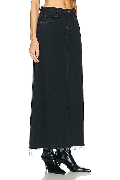 Shop Agolde Hilla Long Line Skirt In Remacth