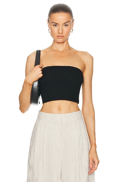Shop Agolde May Tube Top In Black
