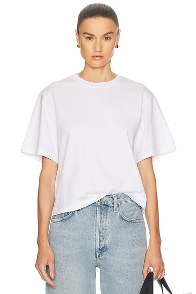 Toteme Twisted Jersey Tee in Off White | FWRD