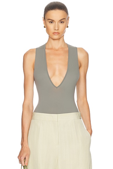 AGOLDE Wynn Bodysuit in Aluminum