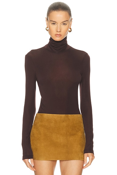 AGOLDE Pascale Turtleneck in Root