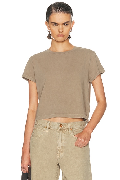 AGOLDE Adine Tee Shrunken Tee in Trail