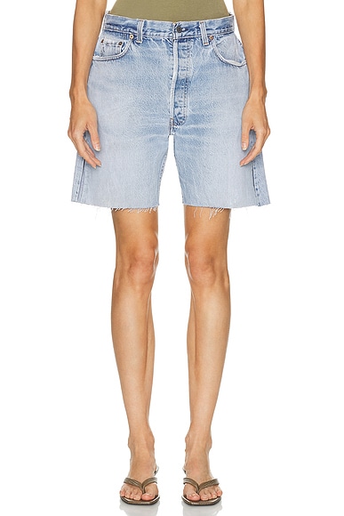 aligrace Vintage Long Split Seam Short in Light Medium