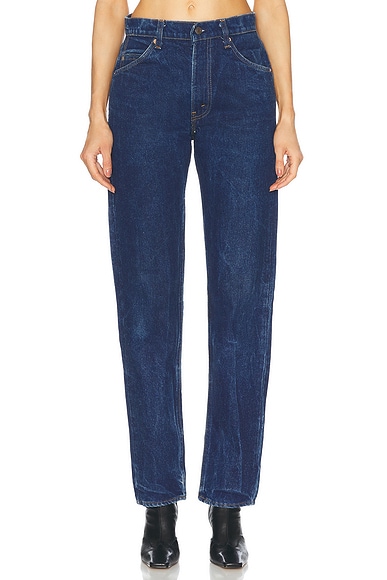 aligrace Classic Relaxed Customs Straight Jeans in Medium Dark