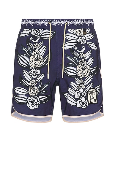 Agua Bendita Liam Trunks in Blue & White
