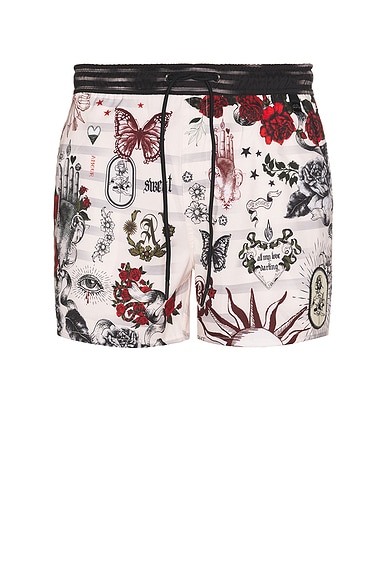 Agua Bendita Cassius Swim Trunks in White