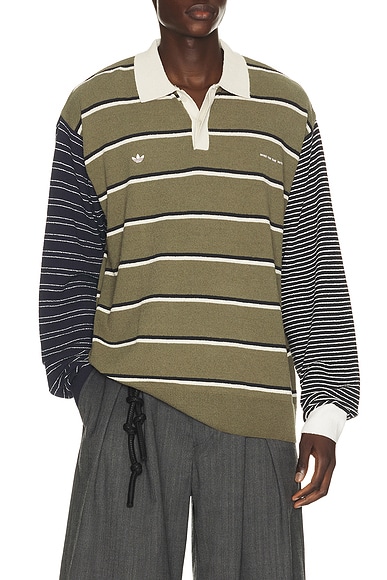 Adi007 Long Sleeve Tee in Olive Strata, Alumin, & /black