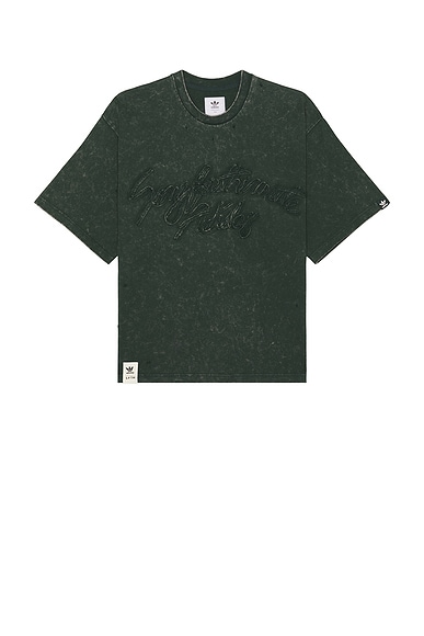 adidas by Song for the Mute Wash Tee in Shadow Green
