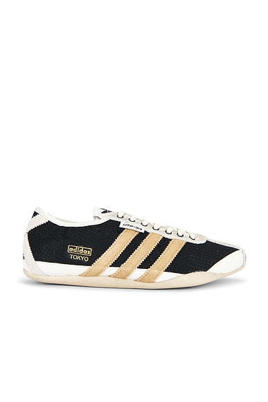 adidas by Song for the Mute Tokyo Sneaker in Core Black, Beige Tone, & Gold Metallic