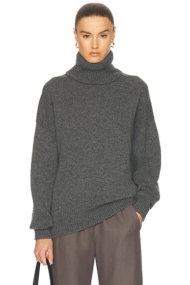 &Daughter Balla Rollneck Sweater in Derby Grey
