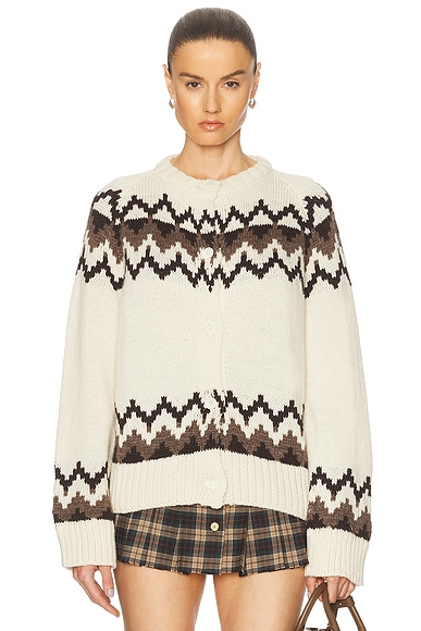 Bansha Fairisle Crewneck Cardigan