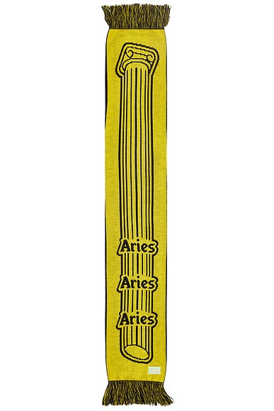 Aries Column Scarf in Black & Yellow