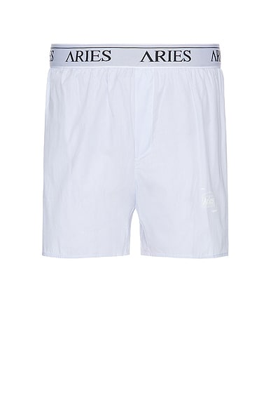 Aries Premium Temple Sweatshort in Black | FWRD