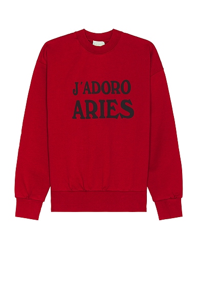 Aries J'adoro Aries Sweater in Red