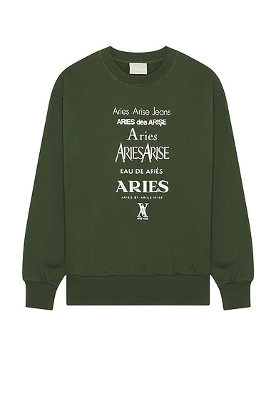 Aries Perfume Sweatshirt in Forest Green