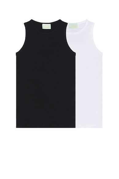 Racer-back Rib Vest Twin Pack