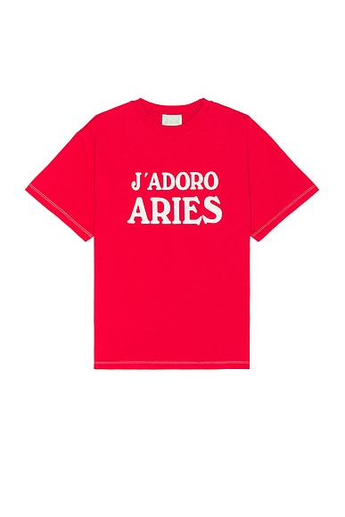 Aries J'Adoro Aries Tee in Red