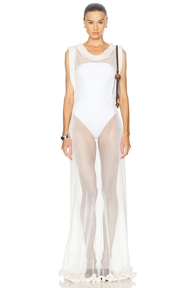 Aisling Camps Wave Dress in Ivory