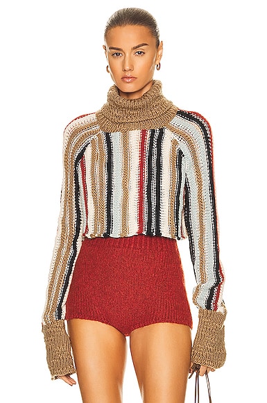 Palm Cropped Sweater