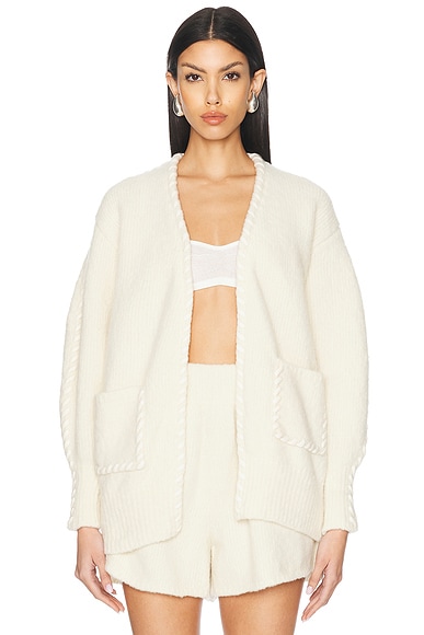 Aisling Camps Whip Stitch Cardigan in Ivory