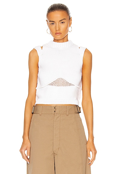 Aisling Camps Steph Crop Top in White
