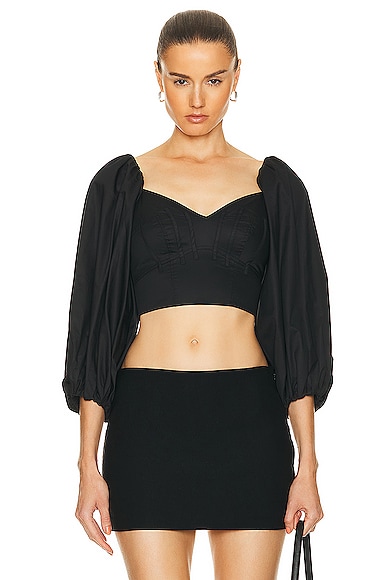 Aje Hester Corsetted Top in Black