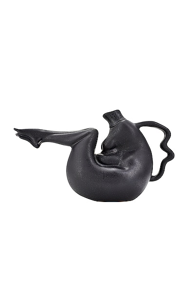 Anissa Kermiche Tit-tea Pot In Matte Mottled Black