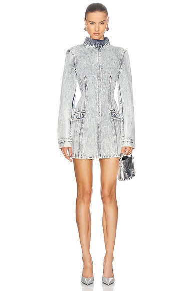 AKNVAS Denim Toni Dress in Lavaggio Acido