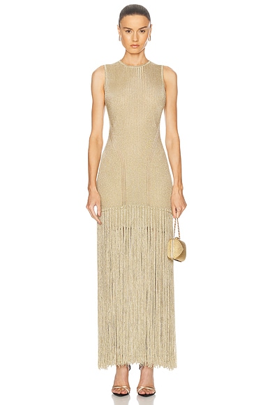 AMI PARIS Sleeveless dress ベージュ AMI Paris Short Sleeve Long Dress in Ash | FWRD