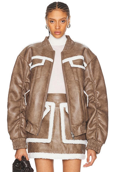 AKNVAS Thea Bomber Jacket in Peau Lainee