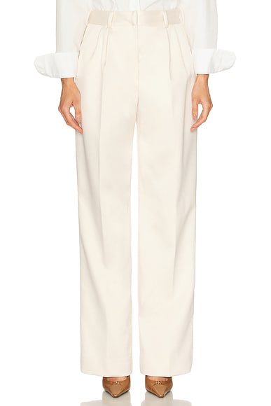 AKNVAS Dutches Satin Pant in Cream