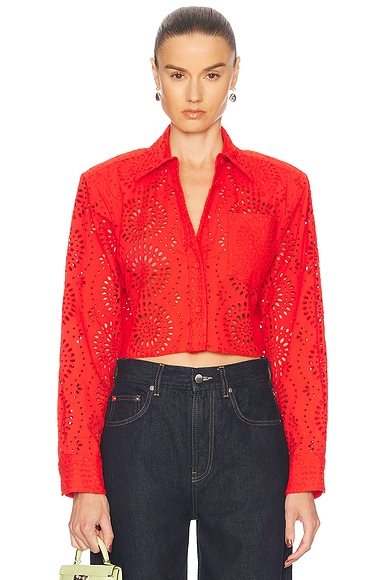 AKNVAS Randall Long Sleeve Top in Poppy