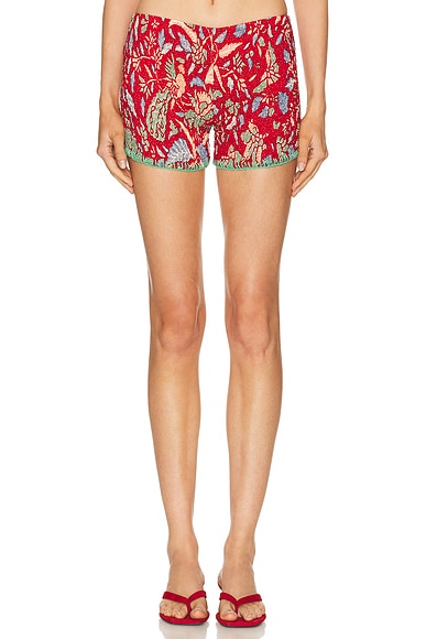 Batik Smock Crochet Short