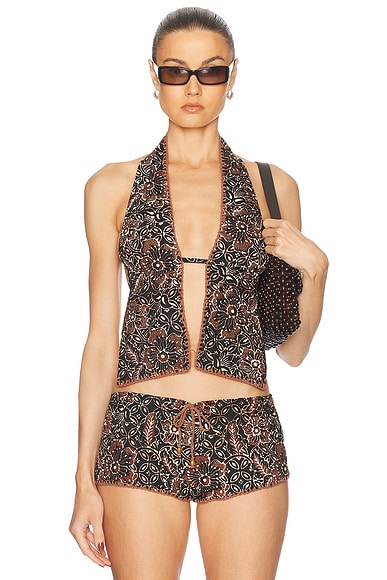 Batik Crochet Top