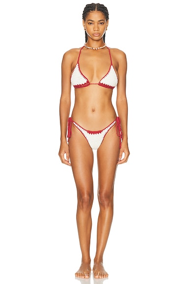Akoia Swim Bandera Bikini Set in White
